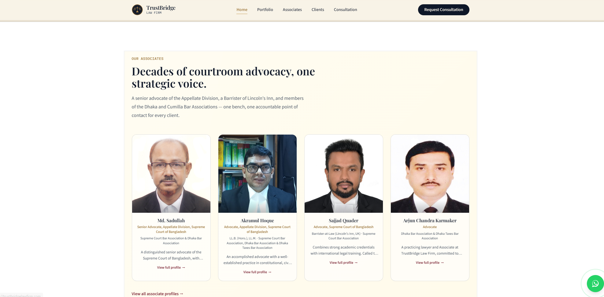 TrustBridge Law Firm — website preview